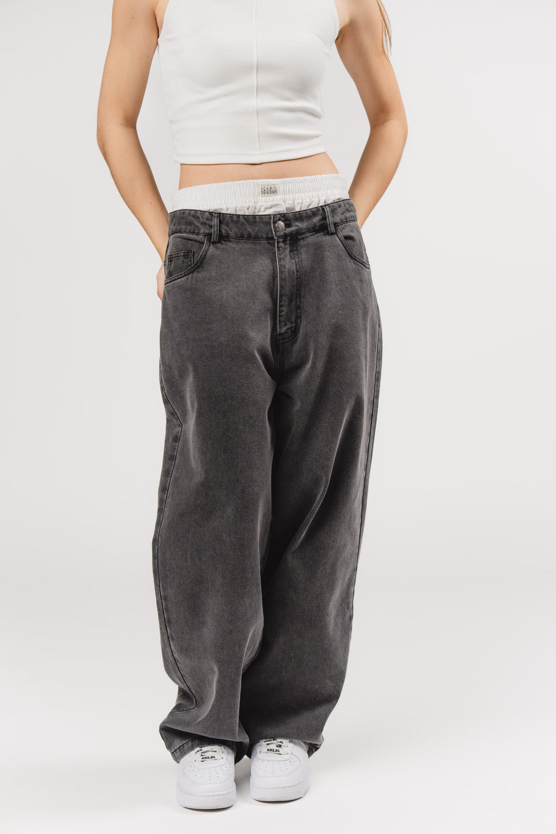 Denim Boxer Pants Grey - Karo Kauer Label