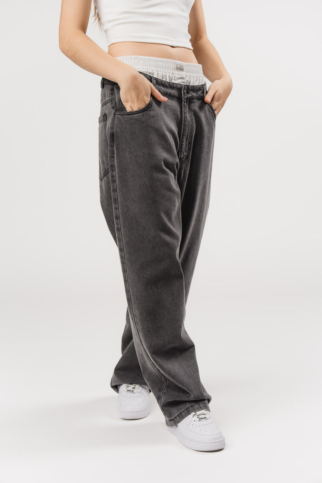 Denim Boxer Pants Grey - Karo Kauer Label