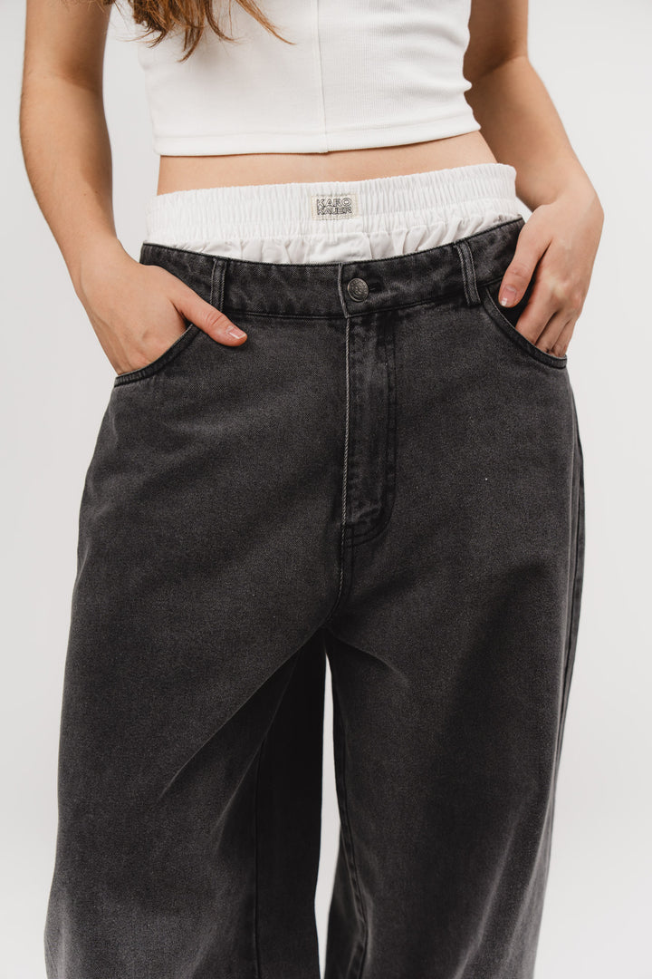 Denim Boxer Pants Grey - Karo Kauer Label