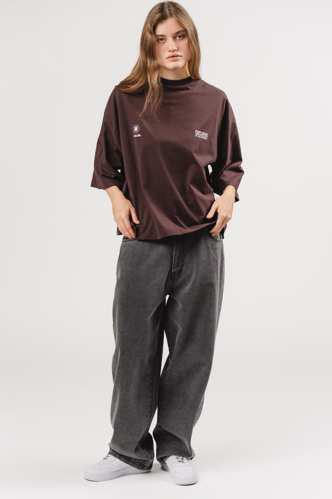 T-Shirt Cropped Brown - Karo Kauer Label