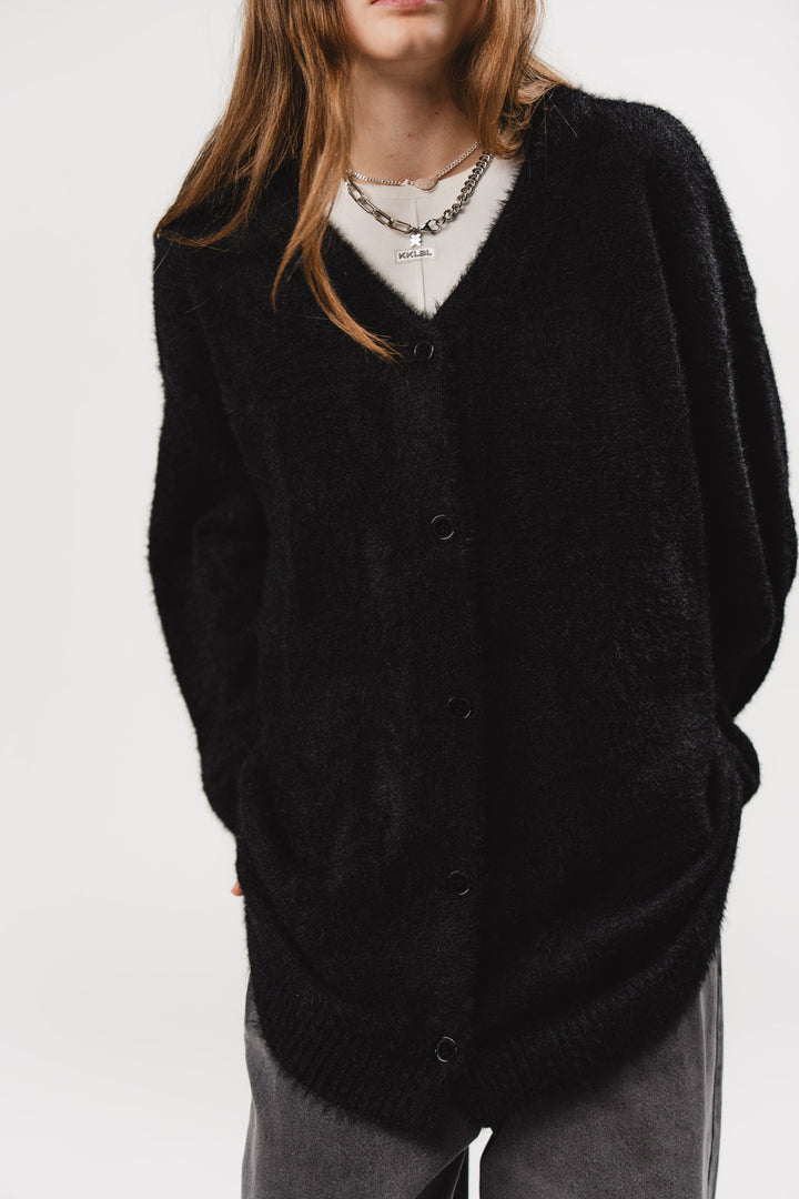 Knit Cardigan Black - Karo Kauer Label