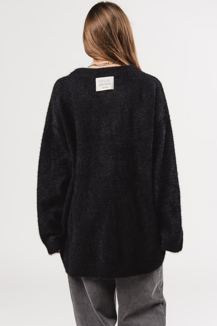 Knit Cardigan Black - Karo Kauer Label