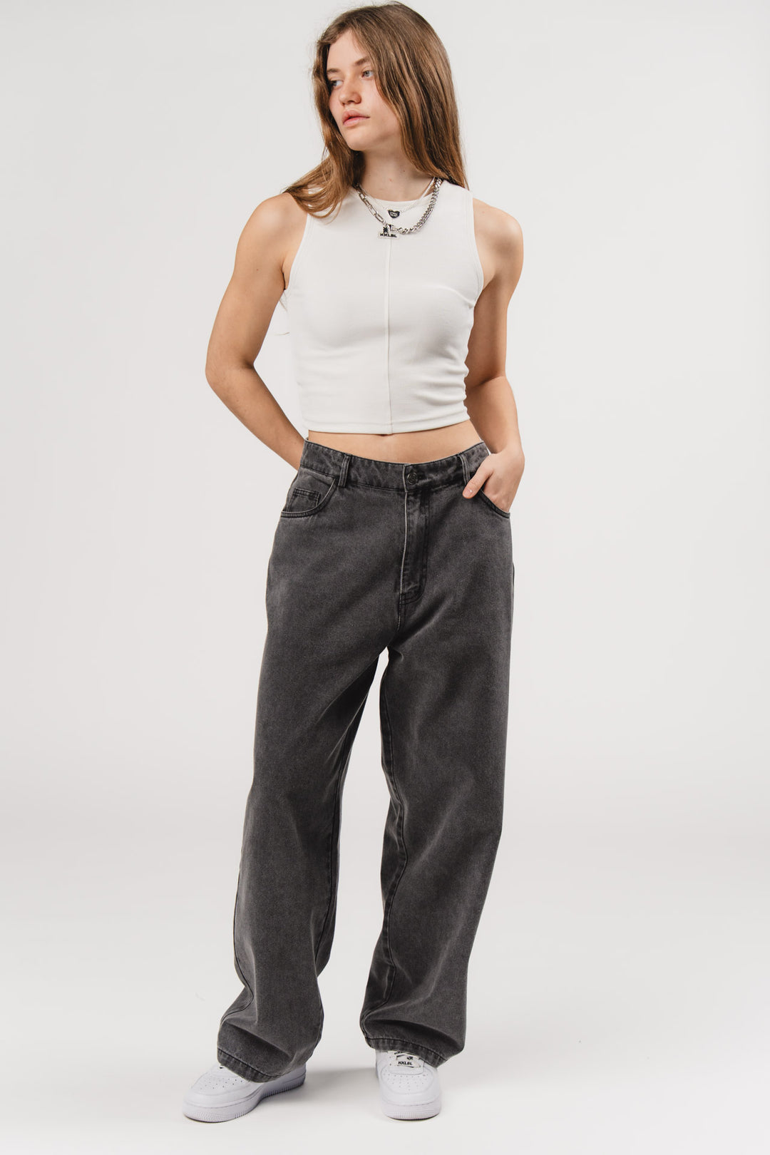 Denim Boxer Pants Grey - Karo Kauer Label
