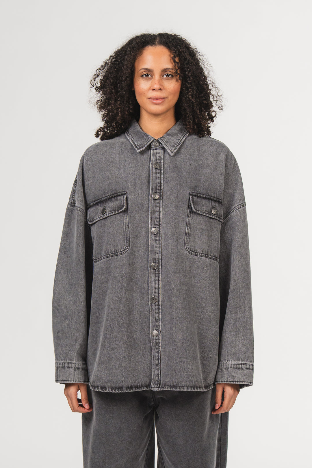 Denim Overshirt Grey - Karo Kauer Label