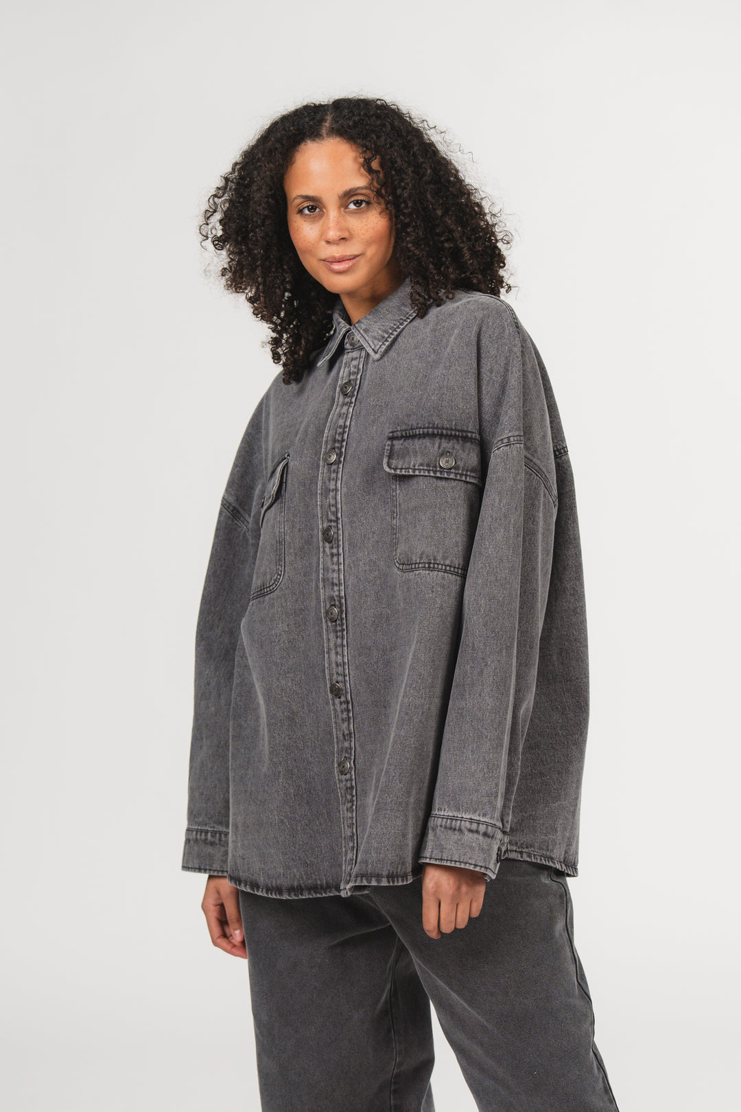 Denim Overshirt Grey - Karo Kauer Label
