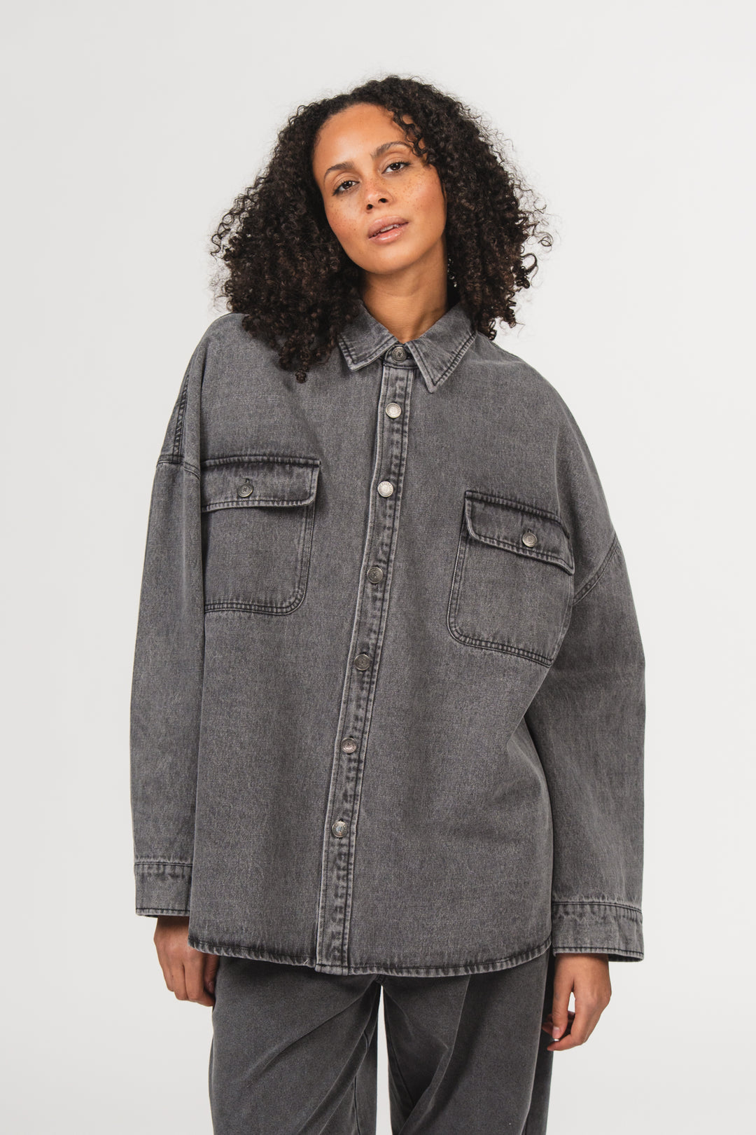 Denim Overshirt Grey - Karo Kauer Label