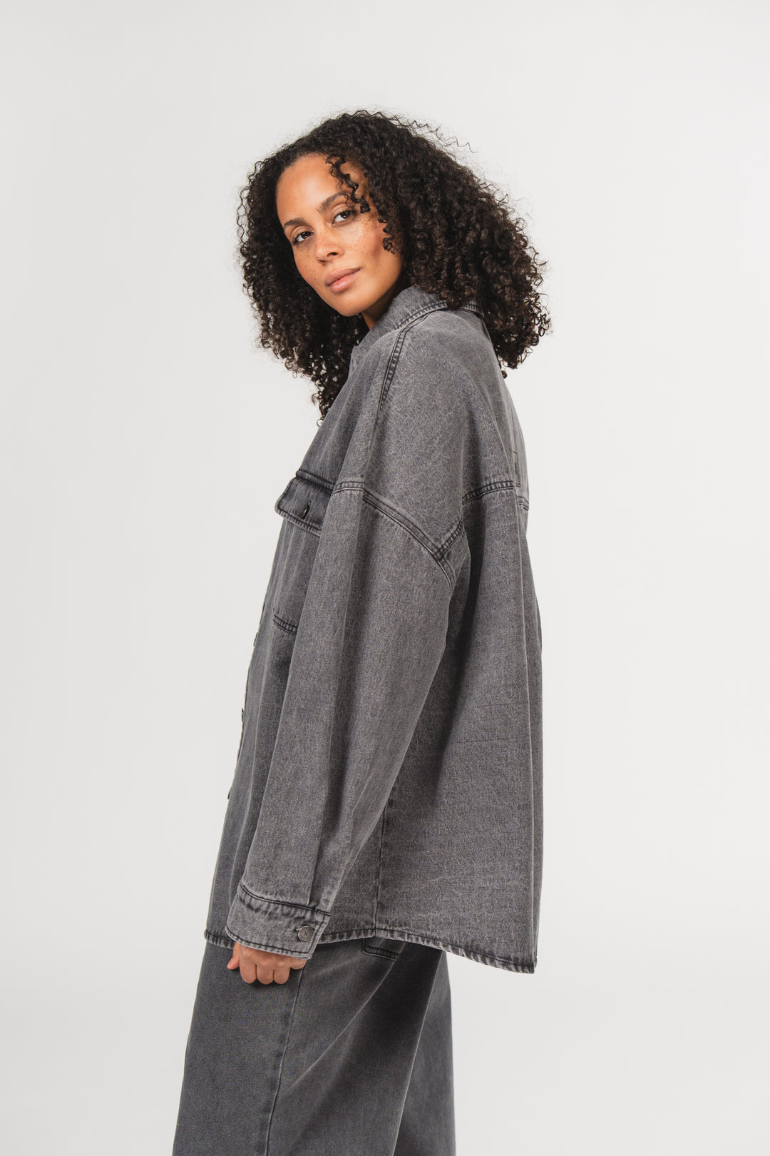Denim Overshirt Grey - Karo Kauer Label