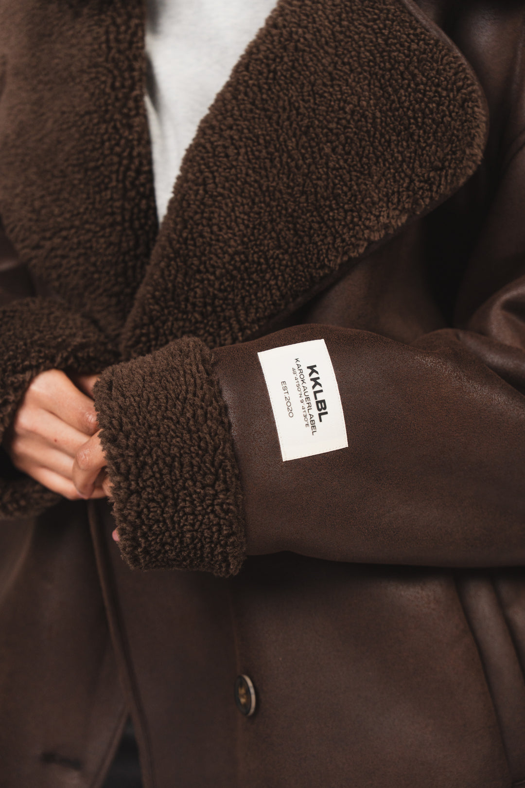 Faux Leather Jacket Brown - Karo Kauer Label