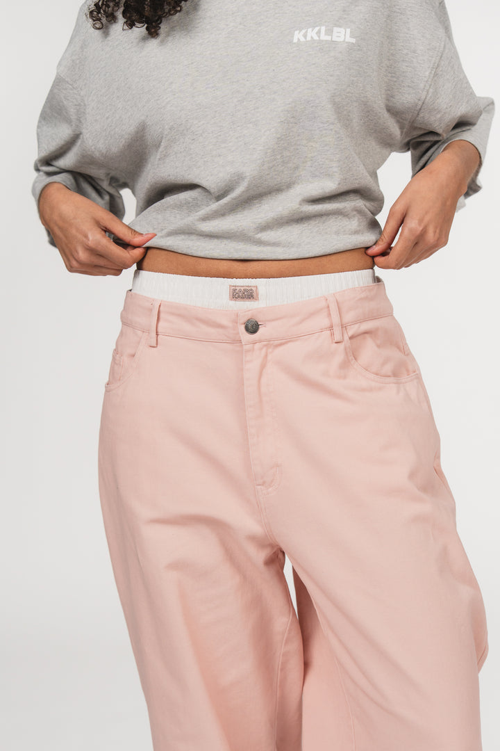 Denim Boxer Pants Rose - Karo Kauer Label