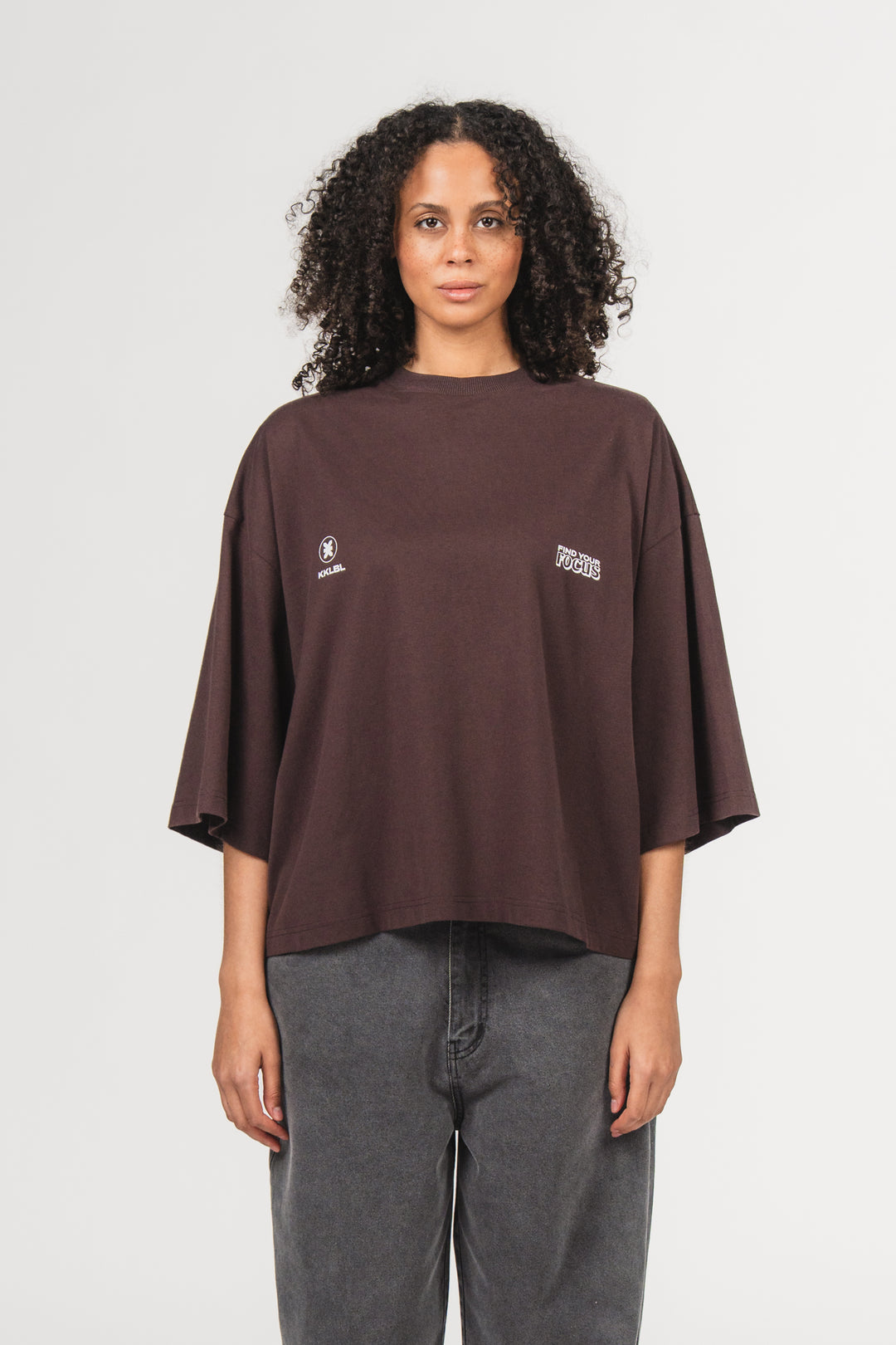 T-Shirt Cropped Brown - Karo Kauer Label