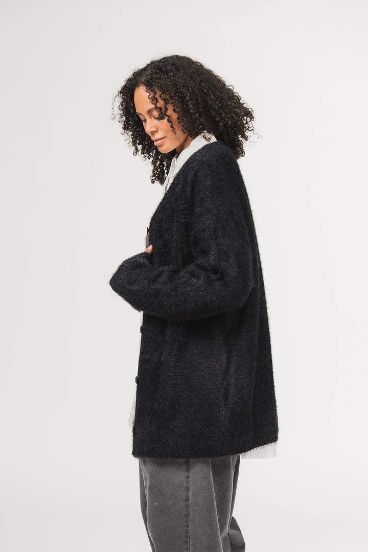 Knit Cardigan Black - Karo Kauer Label
