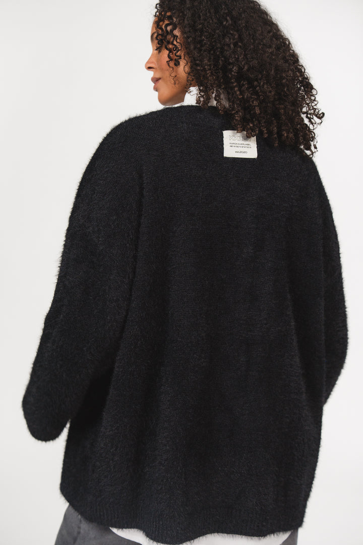 Knit Cardigan Black - Karo Kauer Label