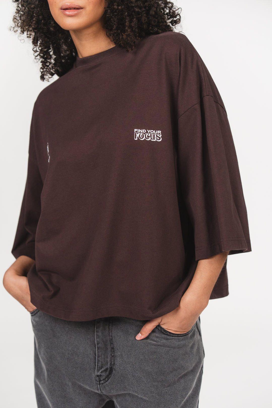 T-Shirt Cropped Brown - Karo Kauer Label