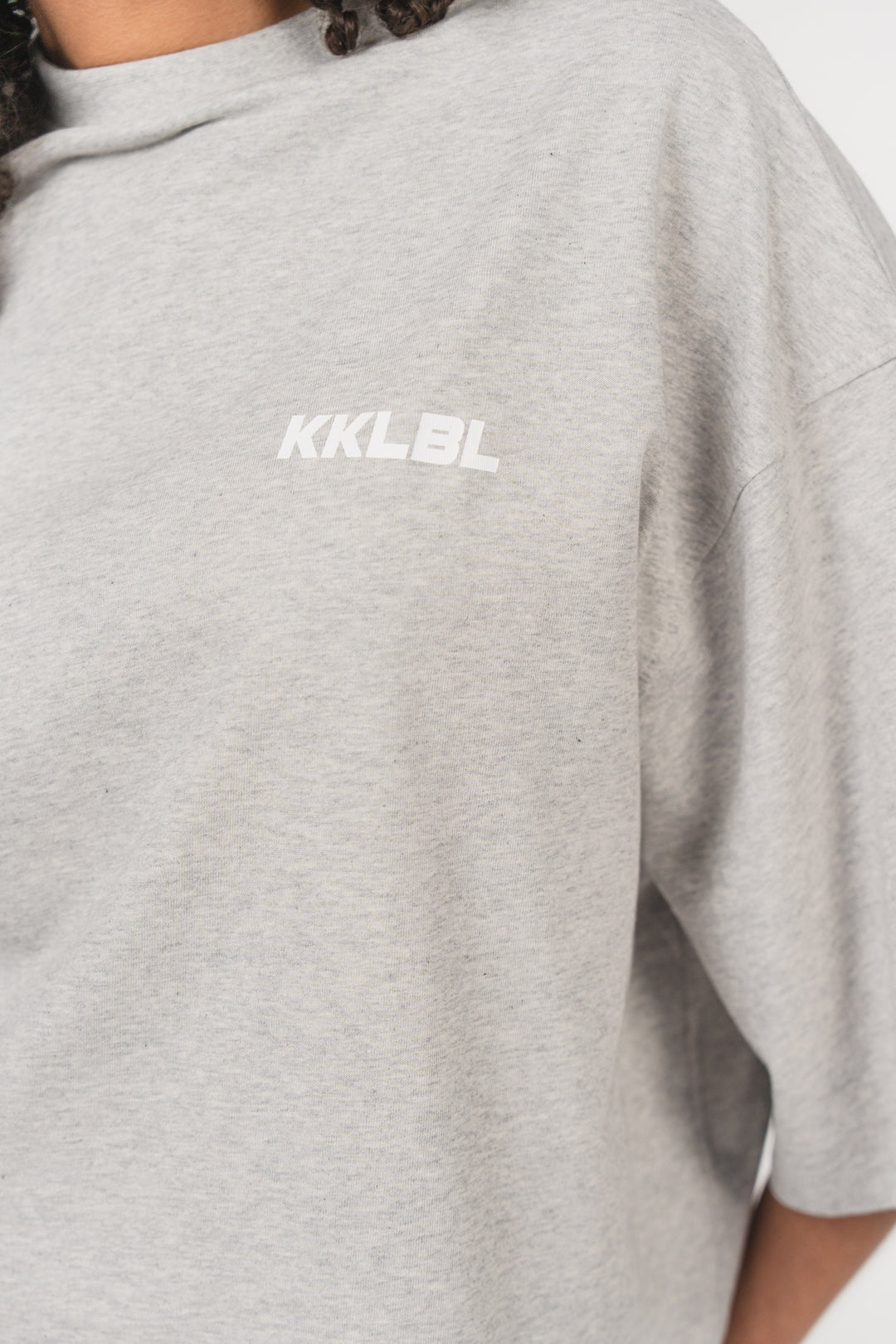 T-Shirt Cropped Grey Melange - Karo Kauer Label