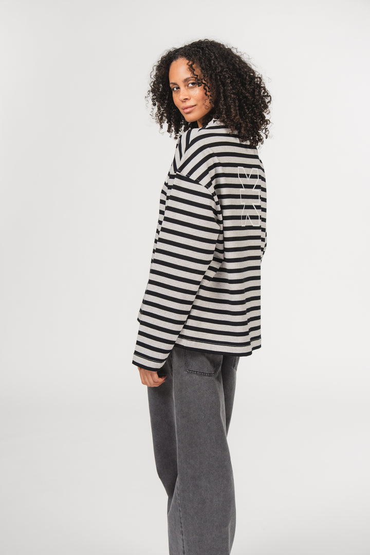 Longsleeve Cropped Stripes - Karo Kauer Label