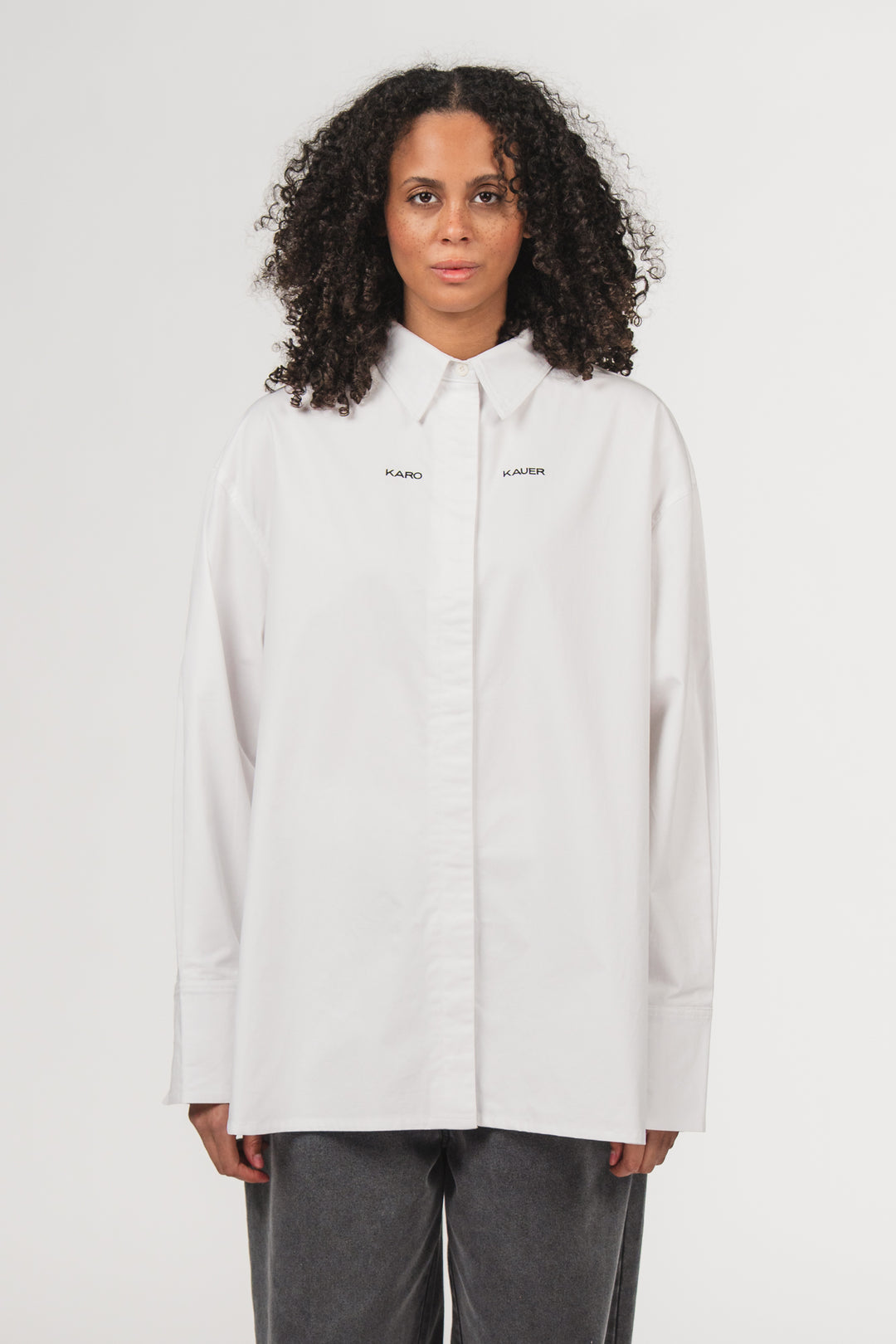 Woven Blouse White KK - Karo Kauer Label