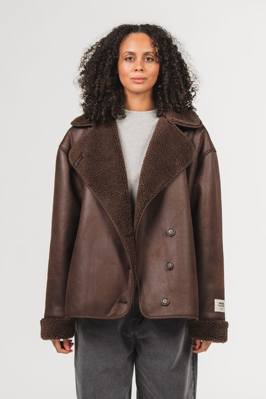 Bild von Faux Leather Jacket Brown  aus Jackets & Overshirts Kollektion