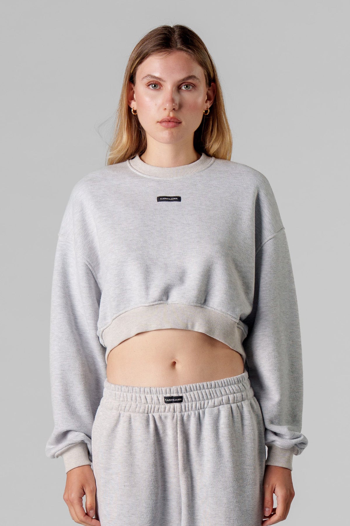 Karo Kauer Cropped Sweater Melange