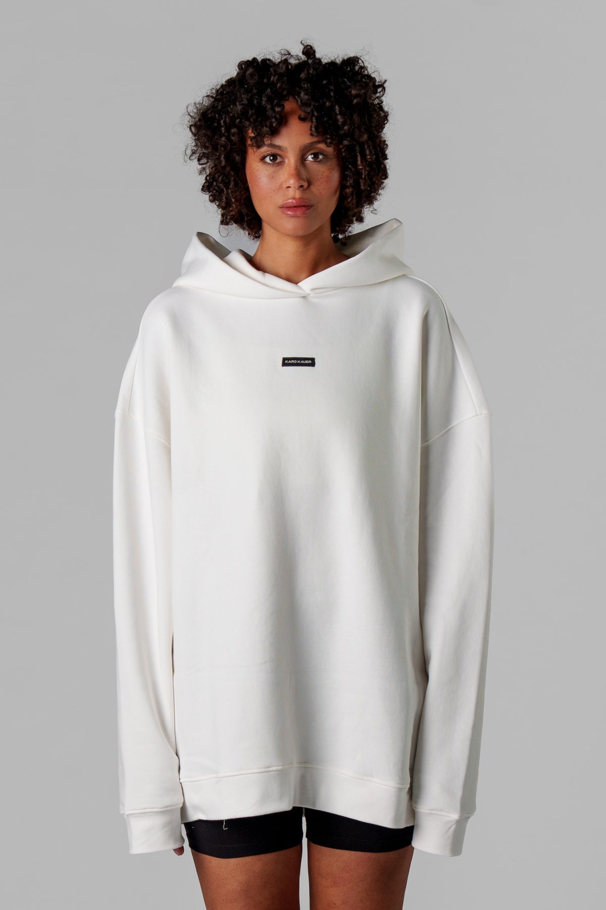 Karo Kauer Hoodie Dress Creme