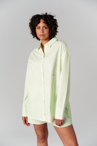 Woven Blouse Striped Matcha