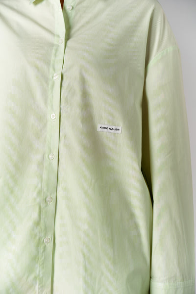 Woven Blouse Striped Matcha