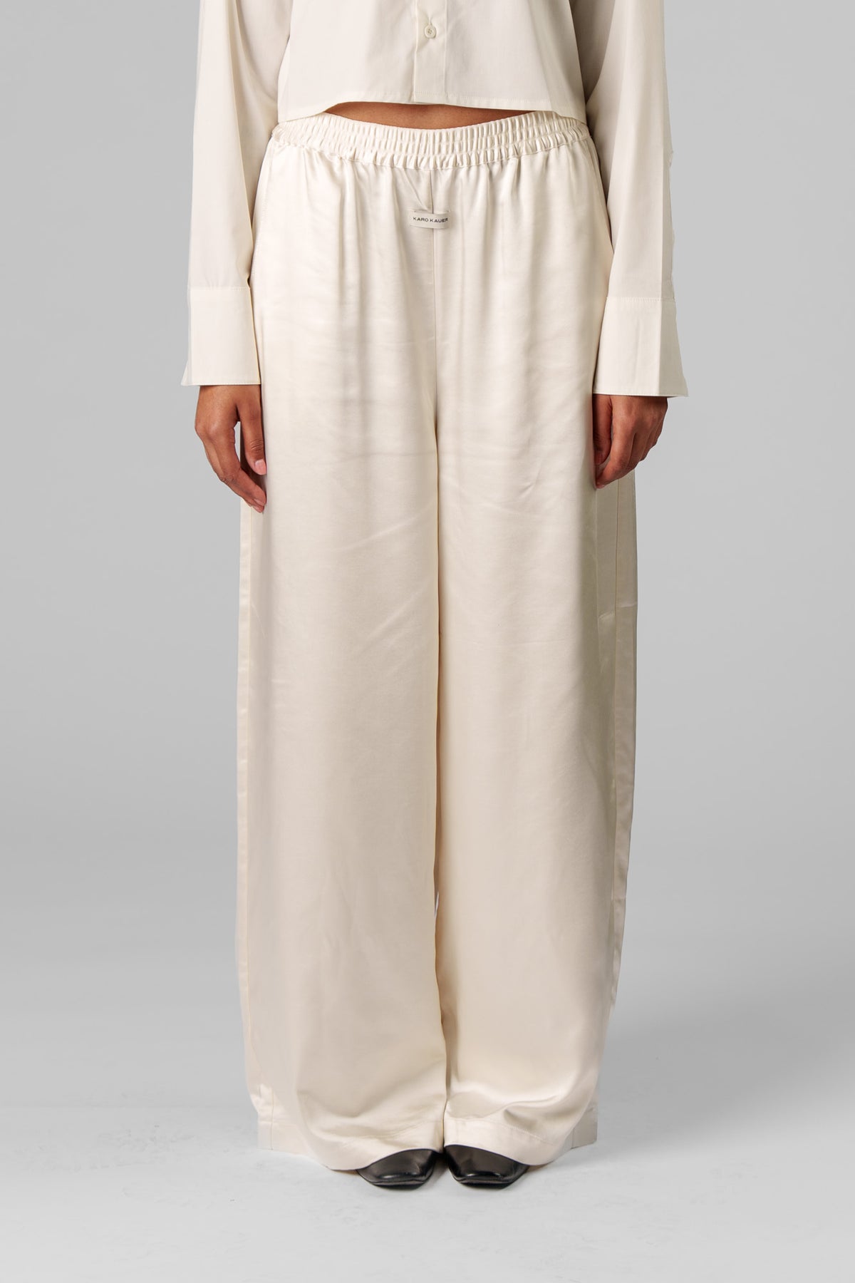 Karo Kauer Satin Pants Creme