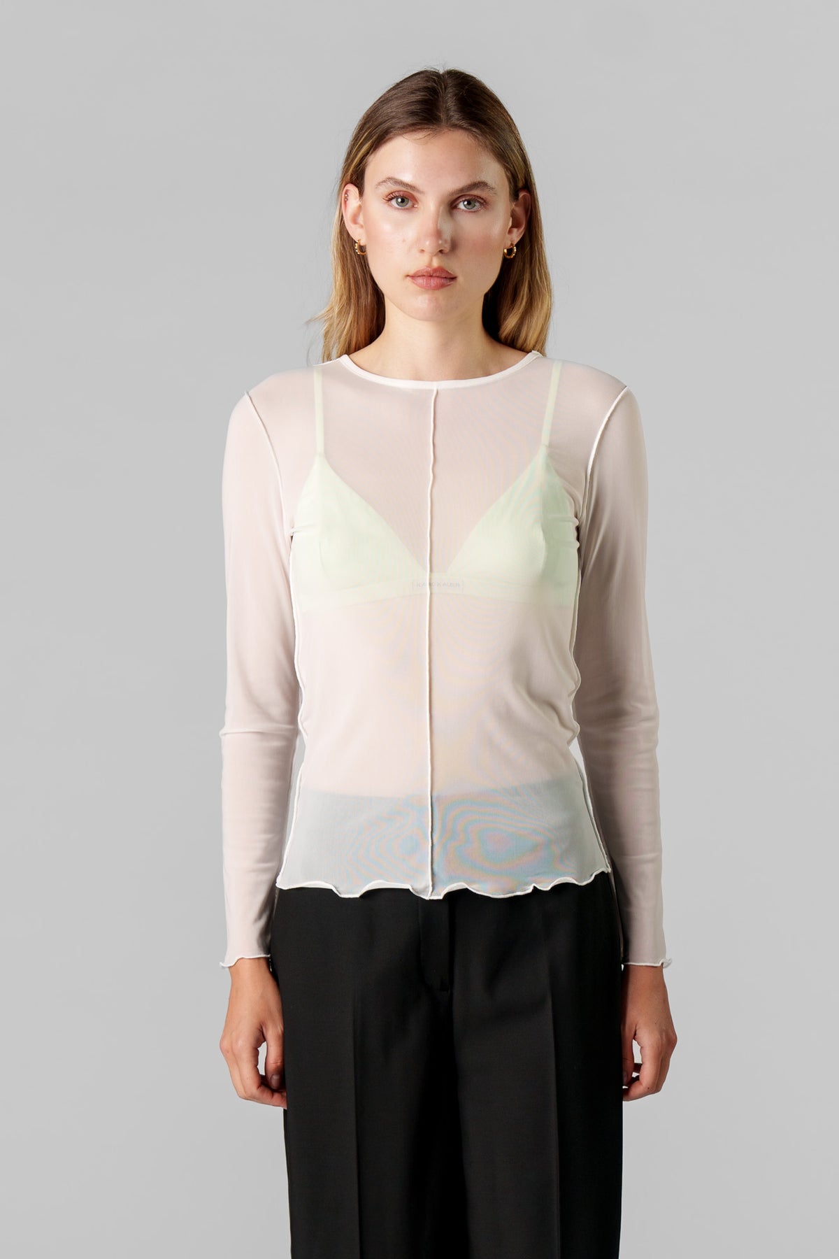 Karo Kauer Mesh Longsleeve Creme
