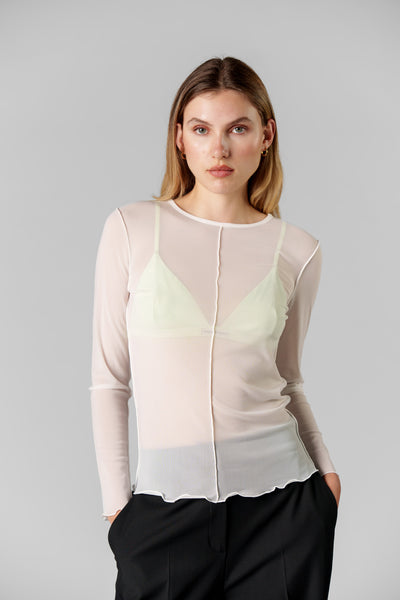 Mesh Longsleeve Creme