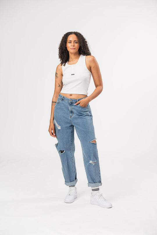 Alternative Ansicht von Denim Pants Cut Out Distressed  aus Out Of Office Club Kollektion