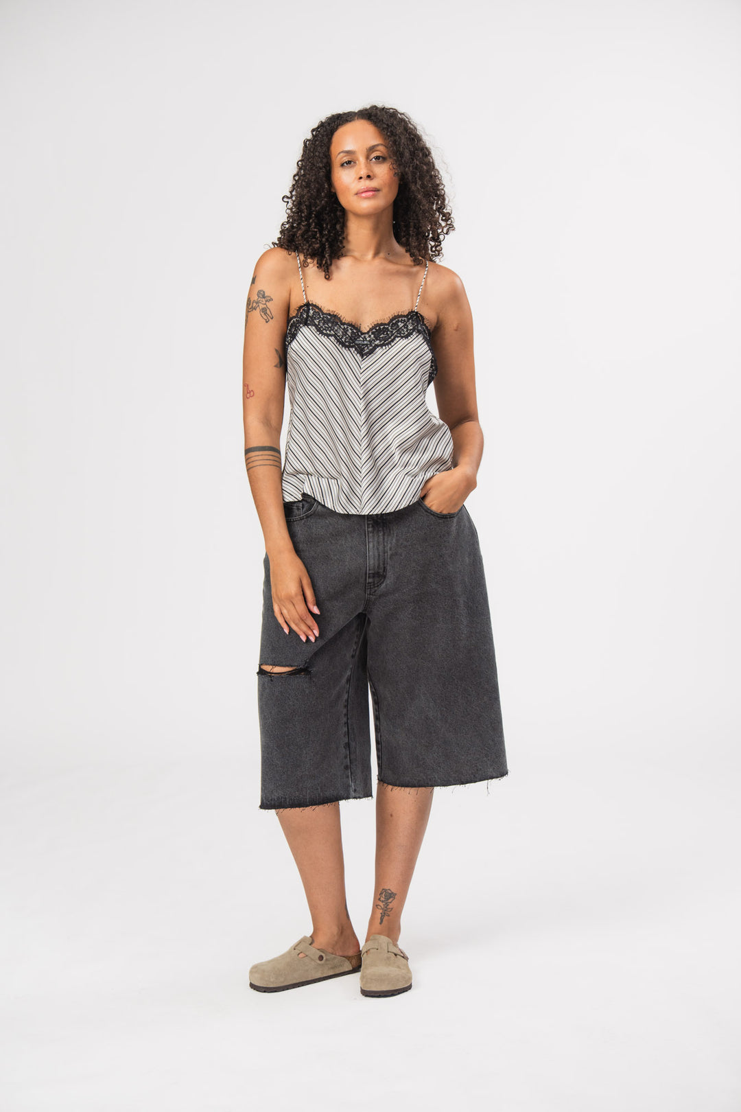 Satin Lace Top