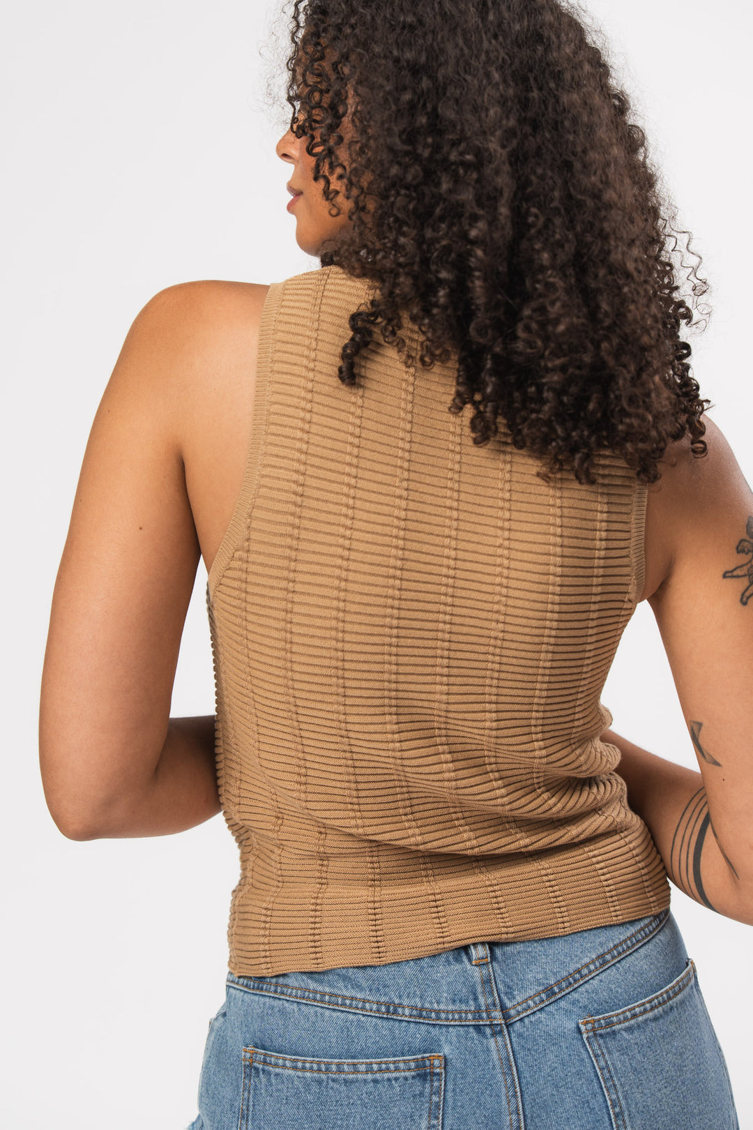 Knit Top Warm Beige