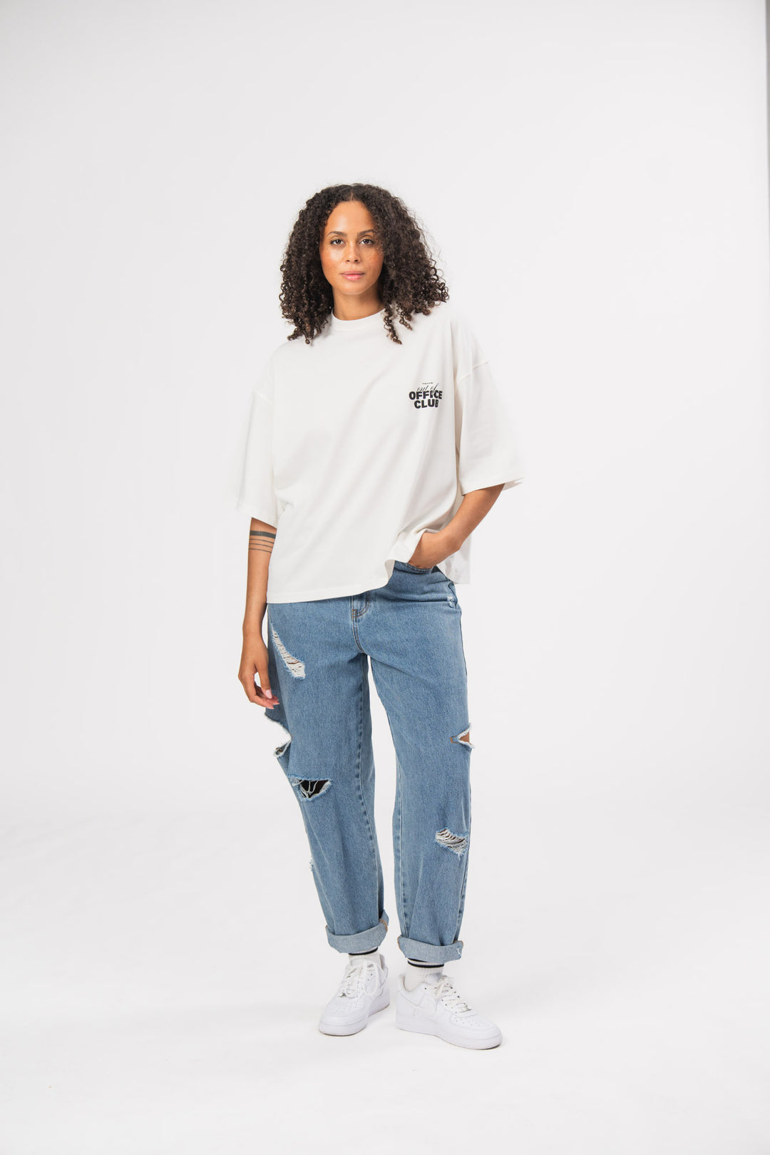 T-Shirt Cropped Office Club