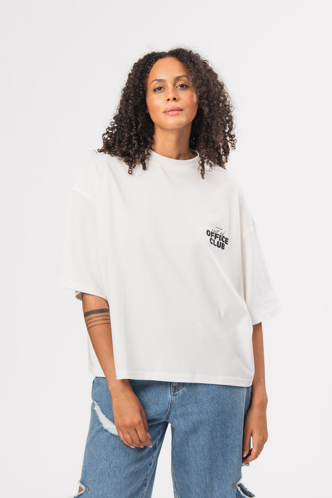 T-Shirt Cropped Office Club