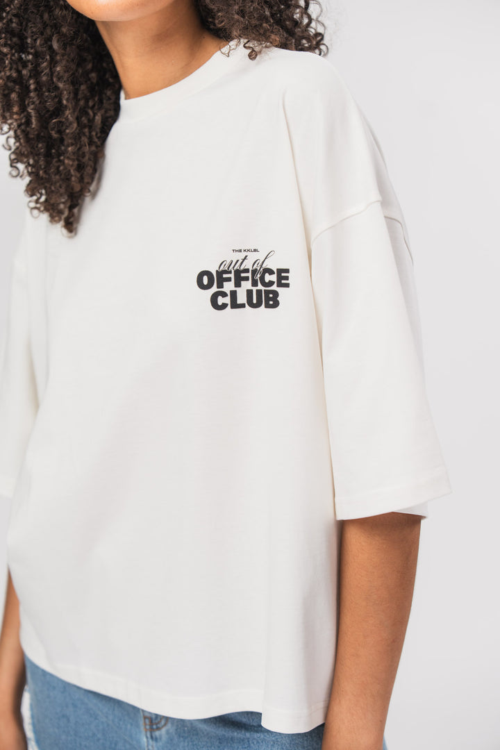 T-Shirt Cropped Office Club