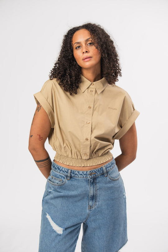 Bild von Cropped Blouse Beige  aus Out Of Office Club Kollektion