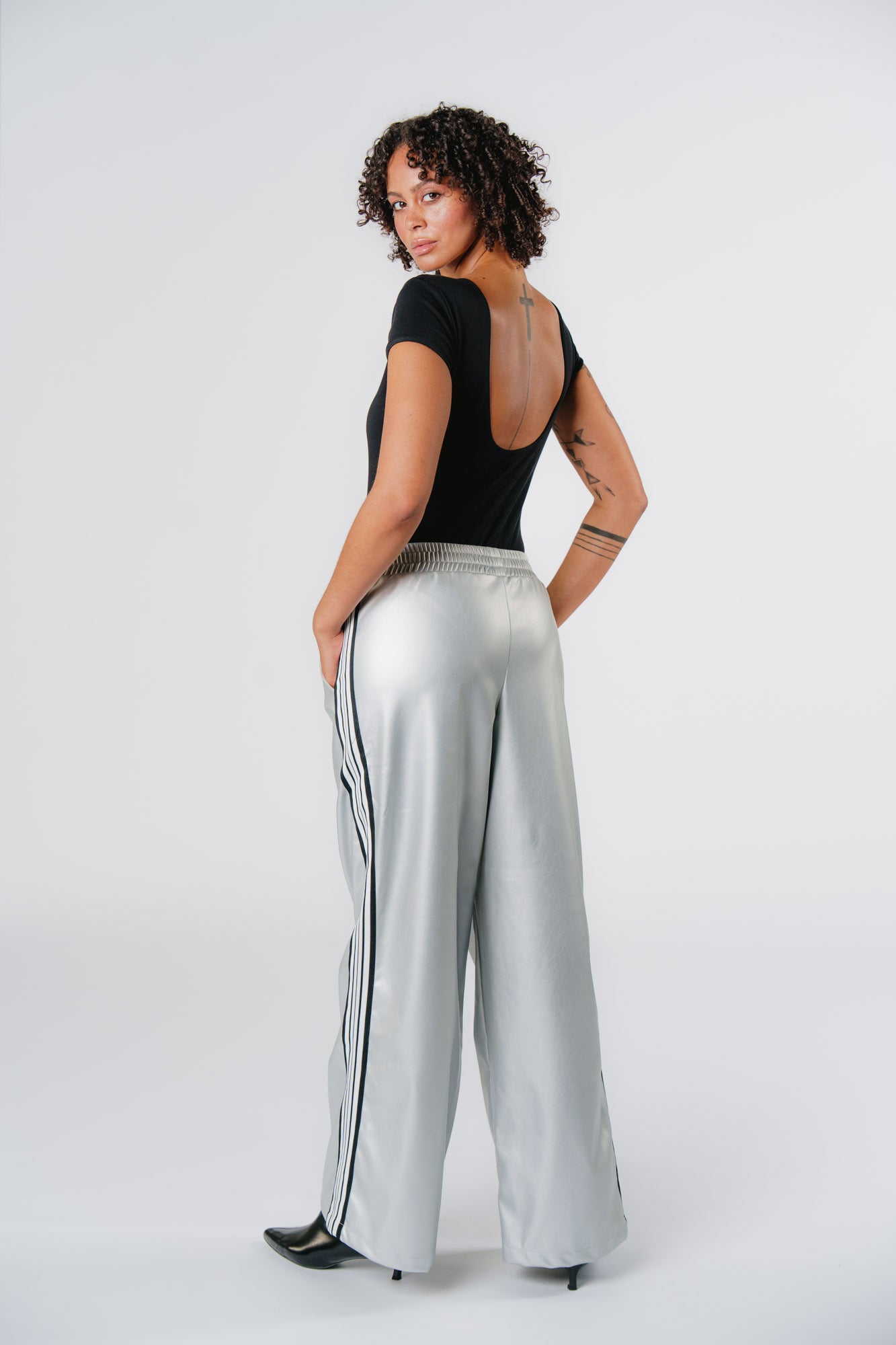 Leather Pants Silver