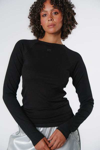 Rib Longsleeve Black