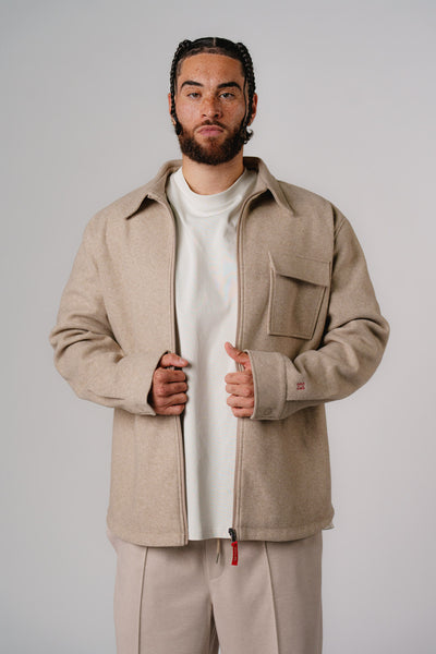 Overshirt Beige Melange