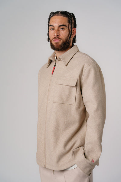 Overshirt Beige Melange