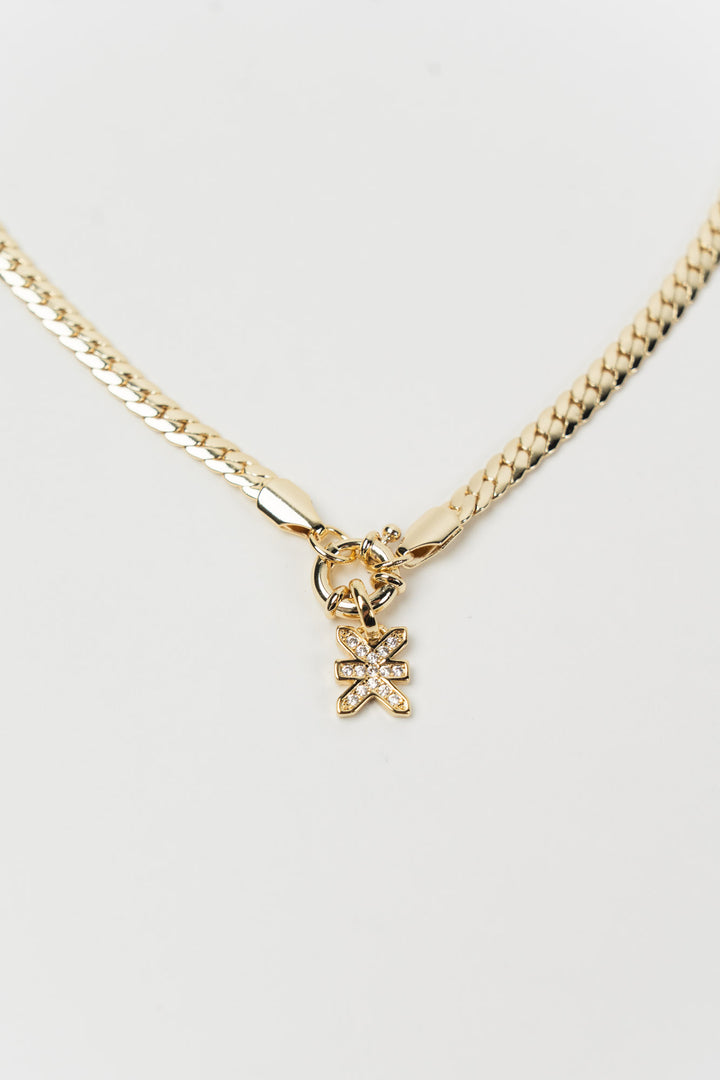 Necklace Charm Logo Gold