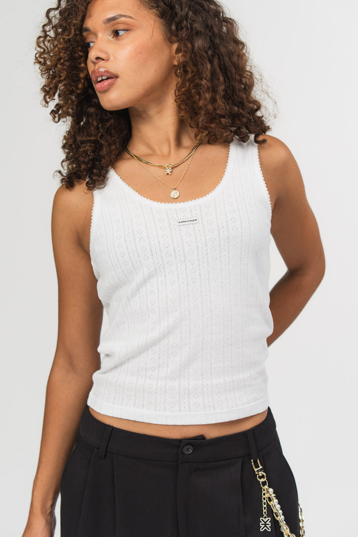 Ajour Top White