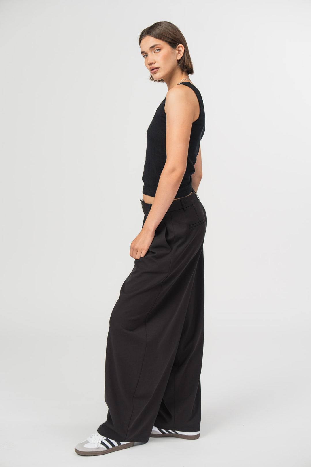 Ajour Top Black