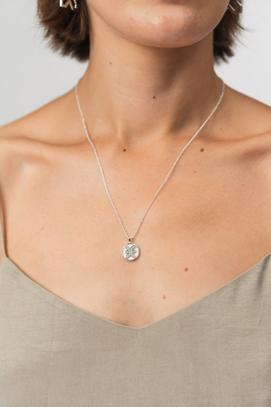 Necklace Coin Logo Silver