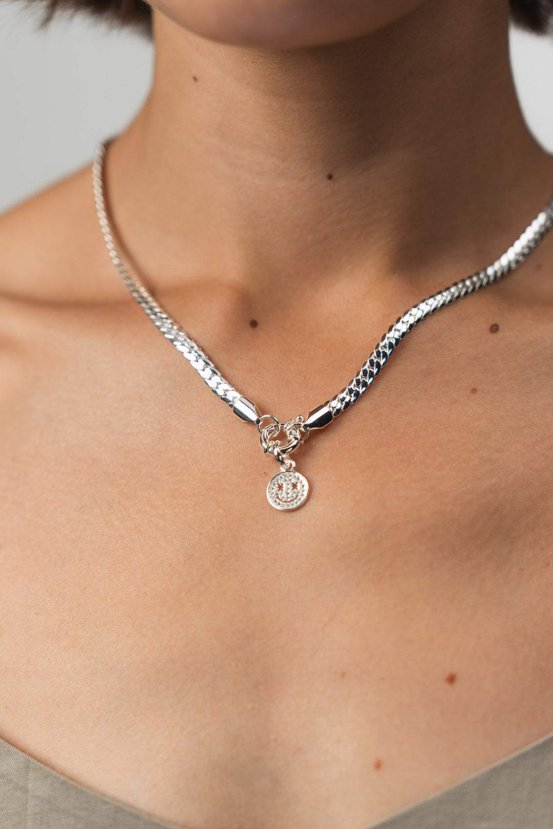 Charm Smiley Silver