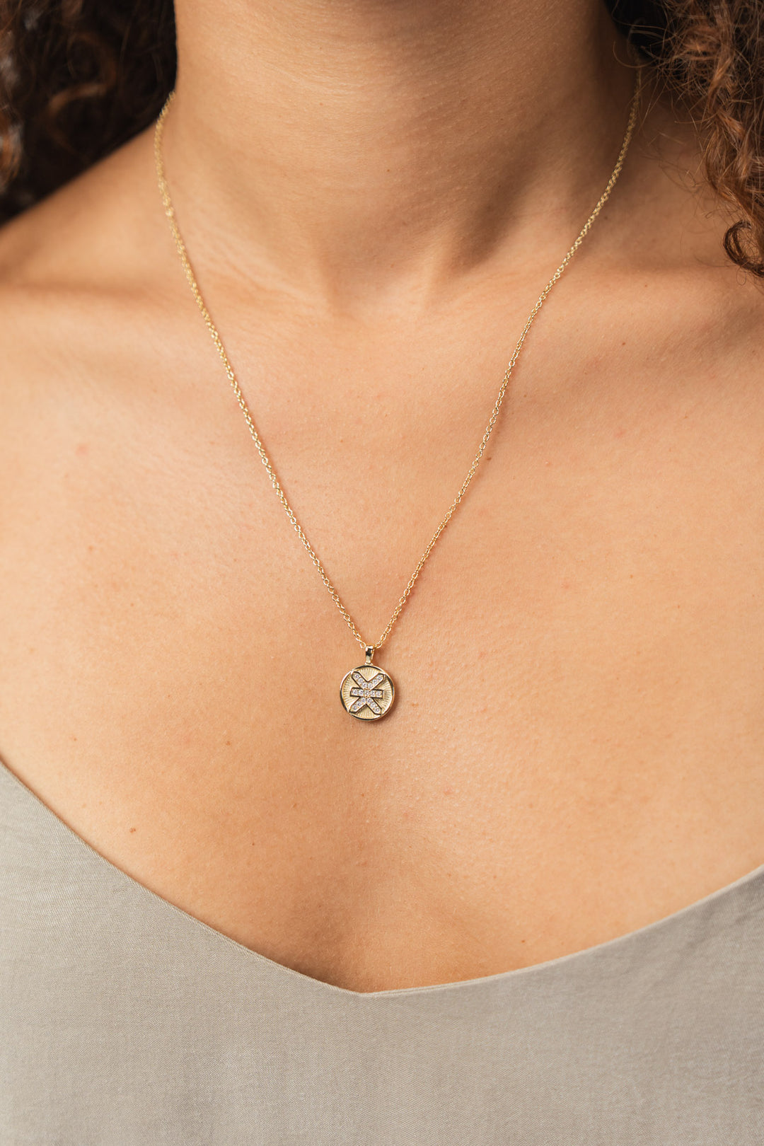 Necklace Coin Logo Gold