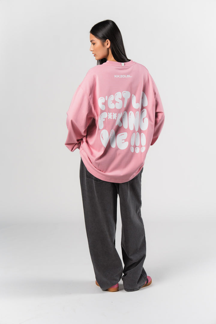 Oversize Longsleeve La Vie - Karo Kauer Label