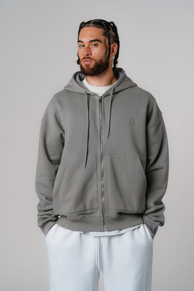 Zipped Hoodie Grey