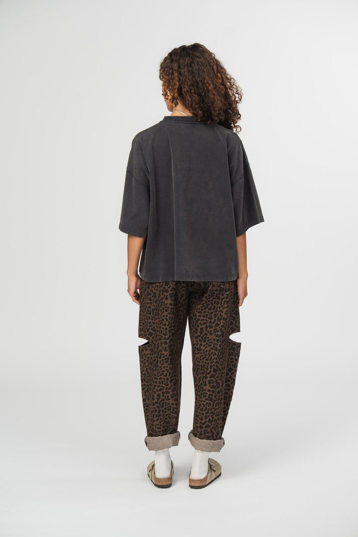 T-Shirt Cropped Washed Black