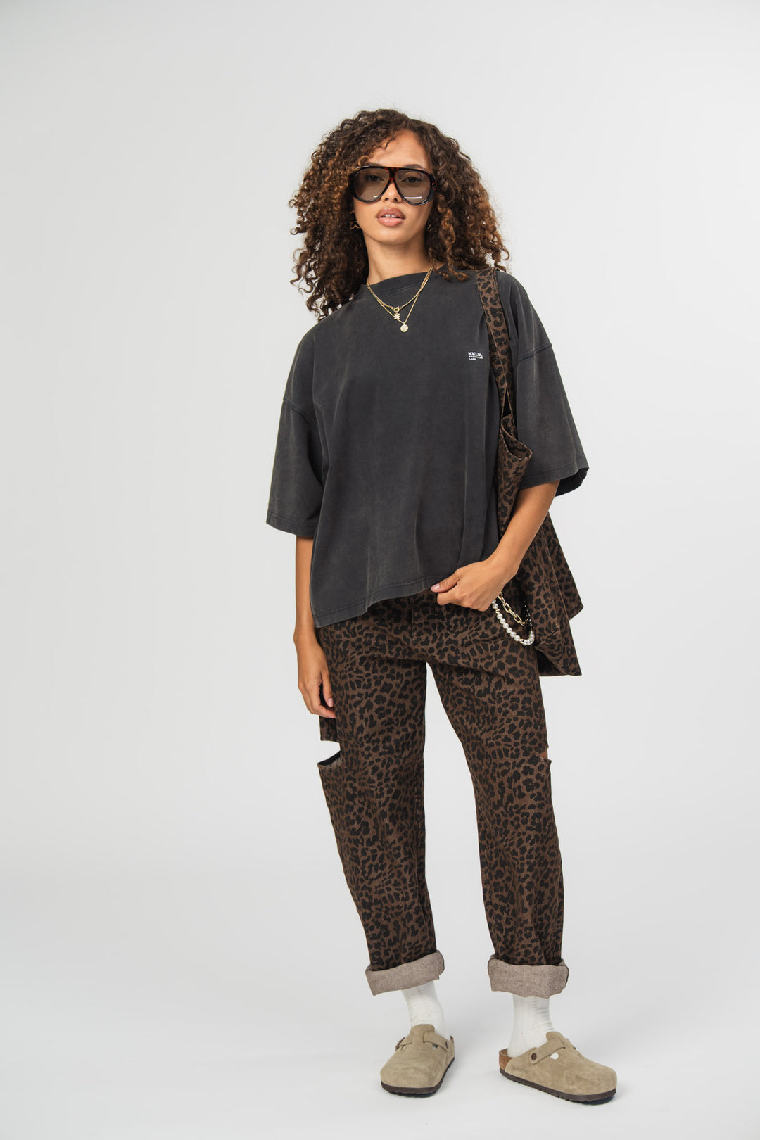 T-Shirt Cropped Washed Black