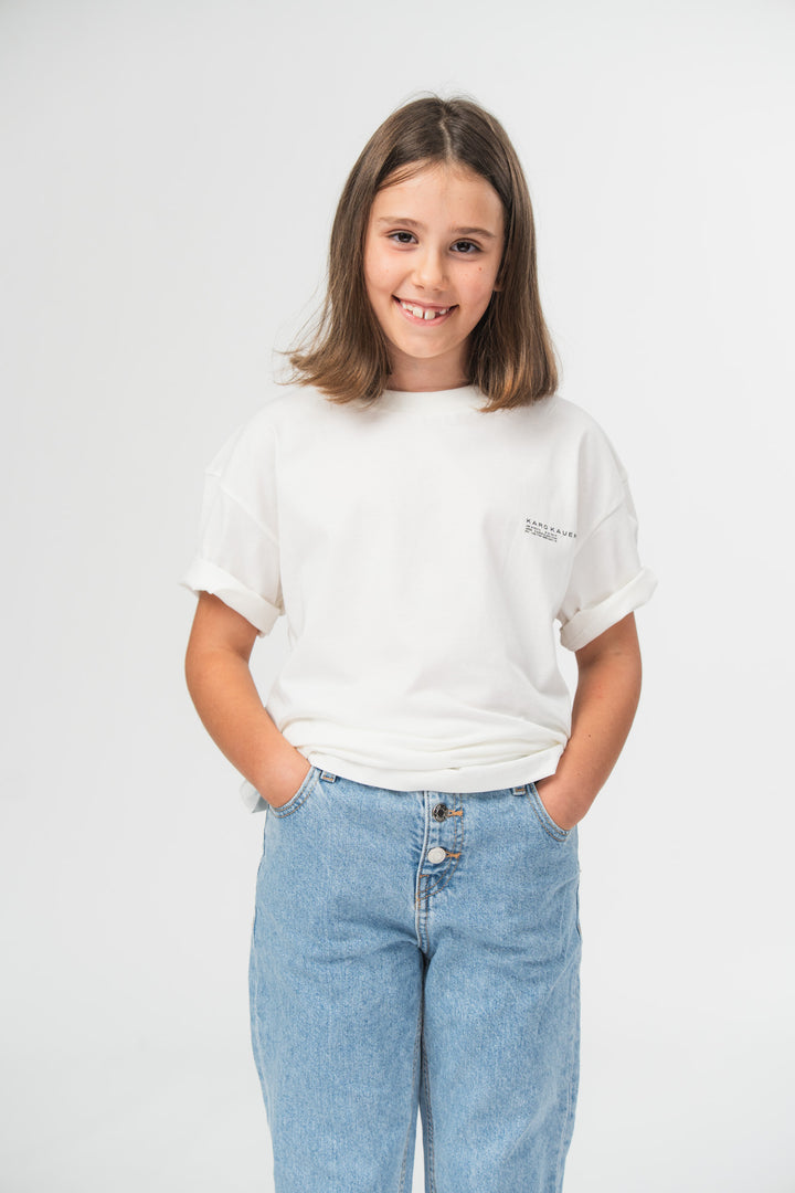 T-Shirt Kids Logo Offwhite